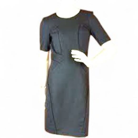 NWT Club Monaco | 6 | Matalin navy blue sheath dress short sleeves body con - Picture 1 of 9